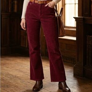 Northern Reflections Burgundy Red Corduroy Pants Cotton Dark Academia Granola